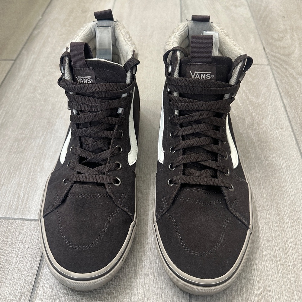 Women’s Vans Filmore Hi Suede Sherpa Chocolate High Top Sneakers | Size 10
